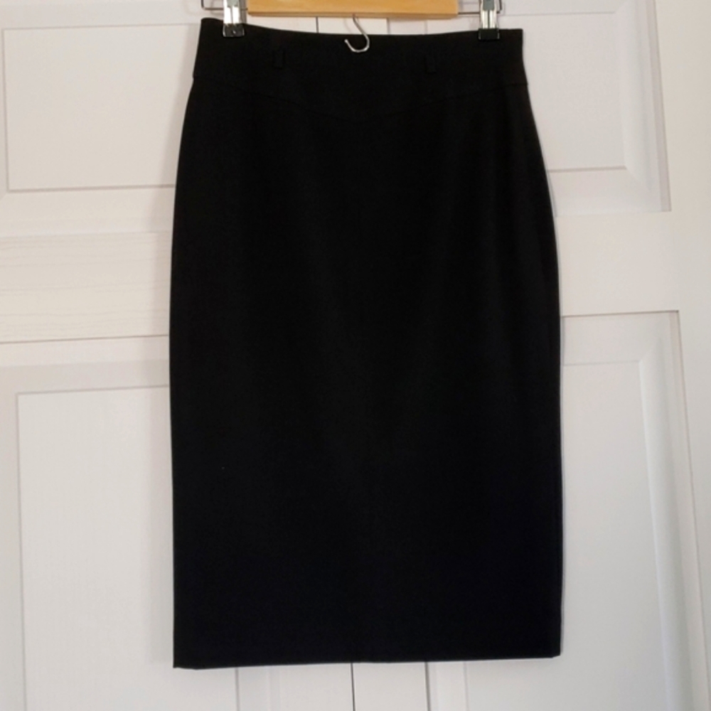 Nine West Black Midi Pencil Skirt